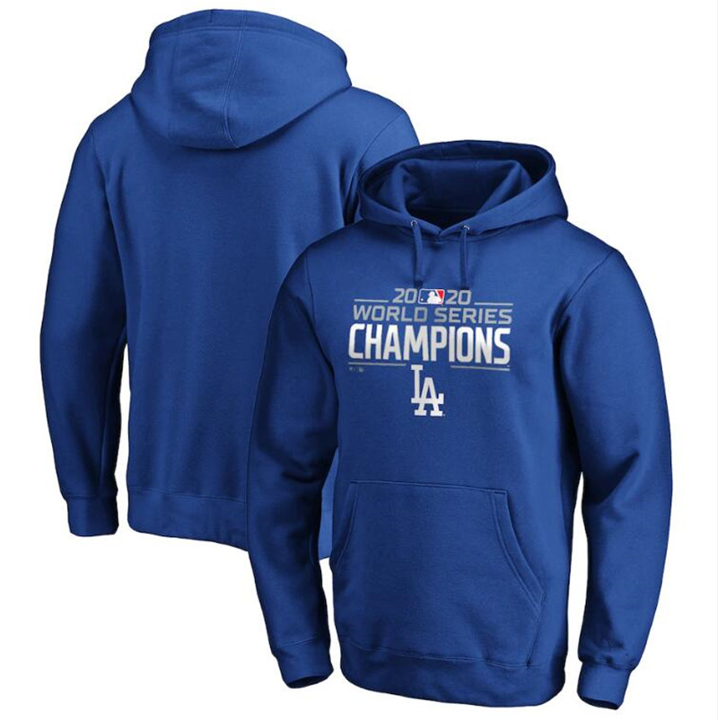 Men's Los Angeles Dodgers Fanatics Branded Royal 2020 World Series Champions Logo Pullover Hoodie
