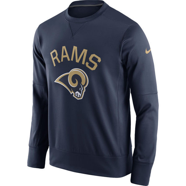 Men's Los Angeles Rams  Navy Sideline Circuit Performance Sweatshirt