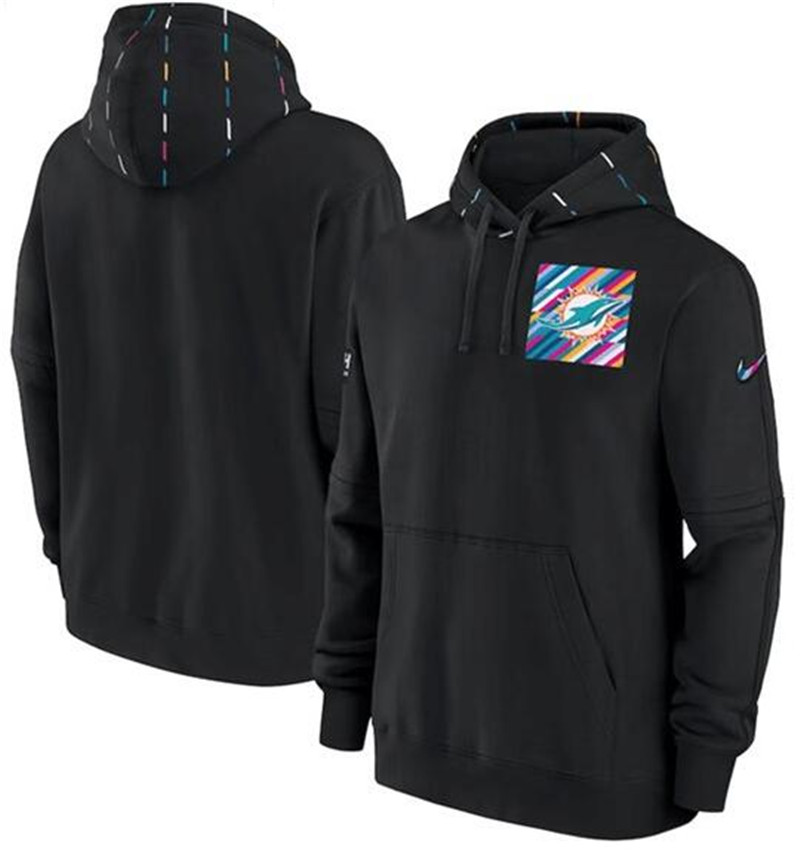 Men's Miami Dolphins Nike Black 2022 NFL Crucial Catch Therma Performance Pullover Hoodie