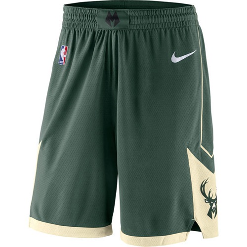 Men's Milwaukee Bucks  Green Icon Swingman Basketball Shorts