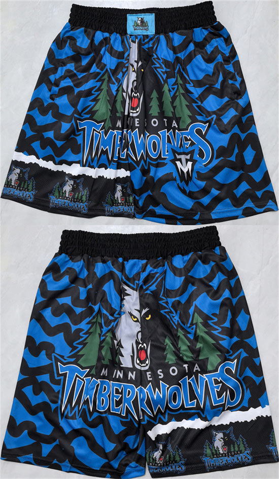 Men's Minnesota Timberwolves Black 2025 Shorts (Run Small)