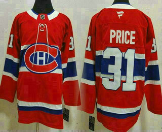 Men's Montreal Canadiens 31 Carey Price Red Authentic Jersey