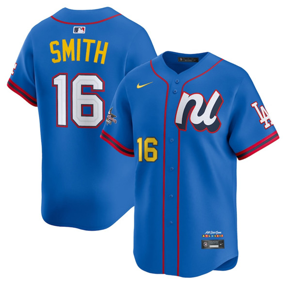 Men's National League 16 Will Smith Blue 2025 All Star Edition Limited Stitched Baseball Jersey