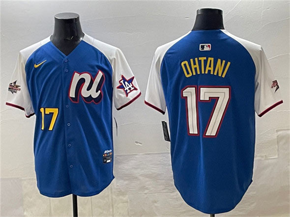Men's National League 17 Shohei Ohtani Blue Alternate 2025 All Star Edition Limited Stitched Baseball Jersey