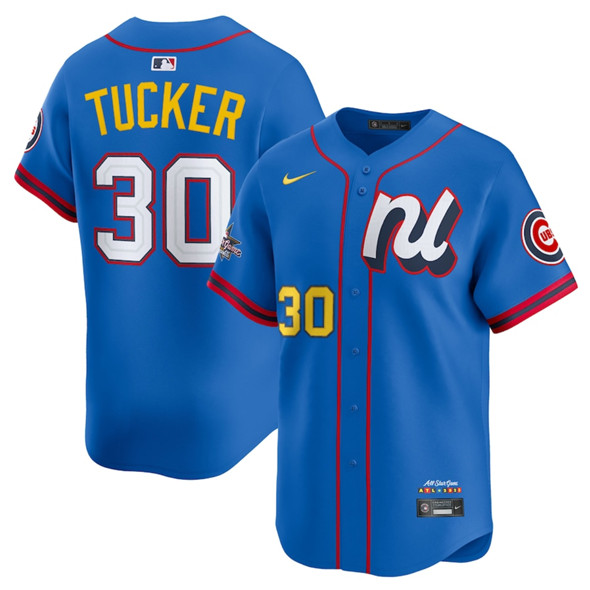 Men's National League 30 Kyle Tucker Blue 2025 All Star Edition Limited Stitched Baseball Jersey