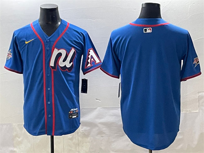 Men's National League Arizona Diamondbacks Blank Blue 2025 All Star Edition Limited Stitched Baseball Jersey