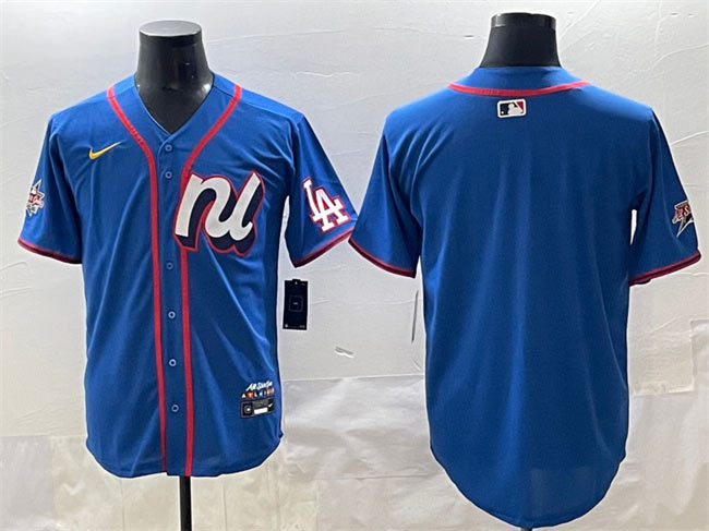 Men's National League Los Angeles Dodgers Blank Blue 2025 All Star Edition Limited Stitched Baseball Jersey