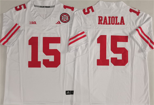 Men's Nebraska Cornhuskers 15 Dylan Raiola White F.U.S.E. With Patch Vapor Limited Stitched Jersey