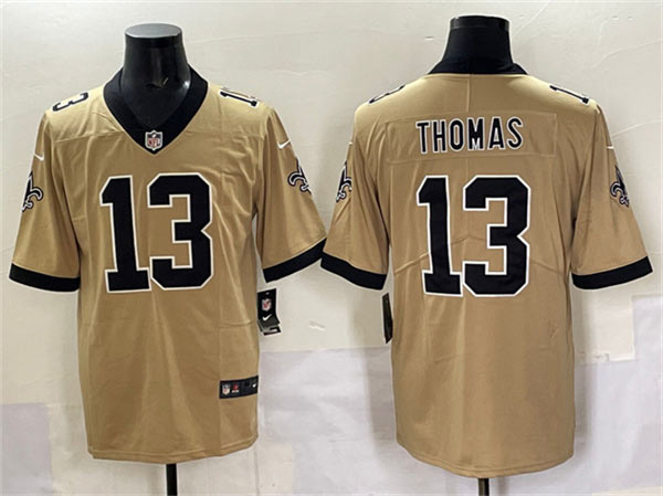 Men's New Orleans Saints 13 Michael Thomas Gold Alternate Vapor Limited Football Stitched Jersey
