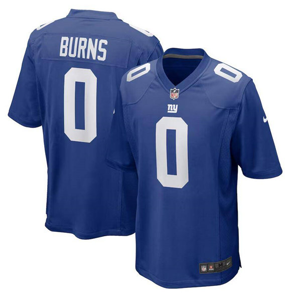 Men's New York Giants 0 Brian Burns Royal 2025 Football Stitched Game Jersey