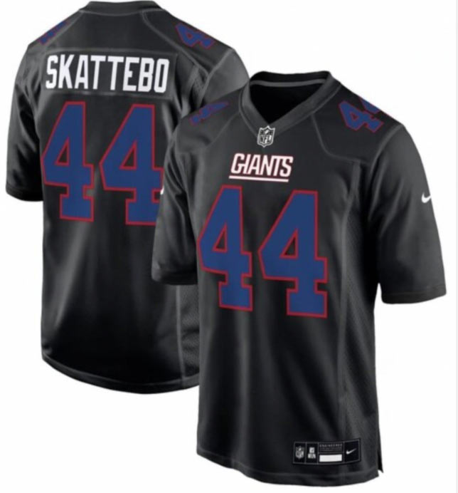 Men's New York Giants 44 Cam Skattebo Black Vapor Limited Stitched NFL Jersey