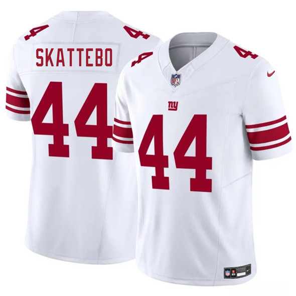 Men's New York Giants 44 Cam Skattebo White 2025 Draft F.U.S.E. Vapor Untouchable Limited Football Stitched Jersey