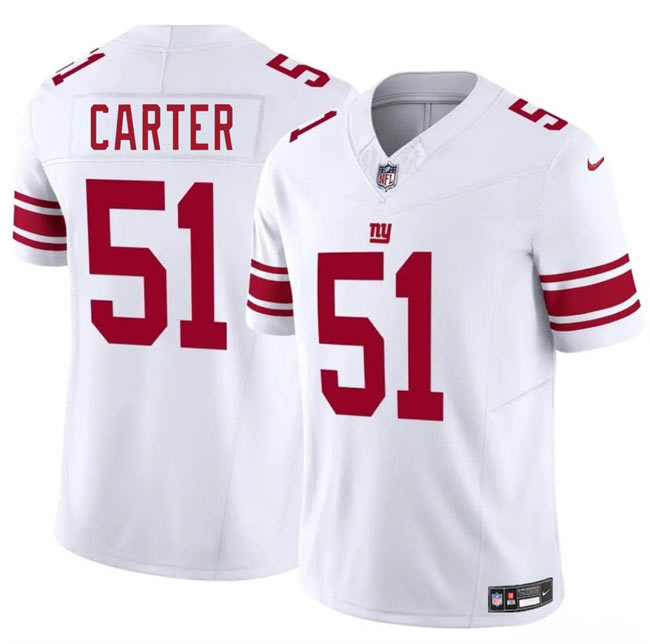 Men's New York Giants 51 Abdul Carter White 2025 Draft F.U.S.E. Vapor Untouchable Limited Football Stitched Jersey