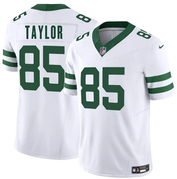 Men's New York Jets 85 Mason Taylor White 2025 Draft F.U.S.E. Vapor Untouchable Limited Football Stitched Jersey