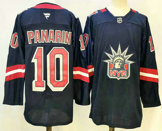 Men's New York Rangers 10 Artemi Panarin Navy Reverse Retro Authentic Jersey