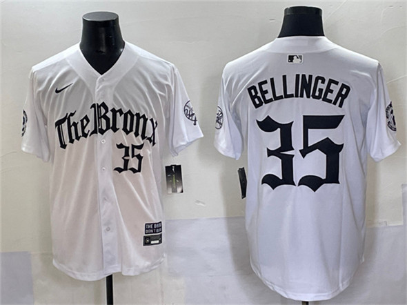 Men's New York Yankees 35 Cody Bellinger White 'Gothic Legacy Edition' Vapor Premier Limited Stitched Baseball Jersey