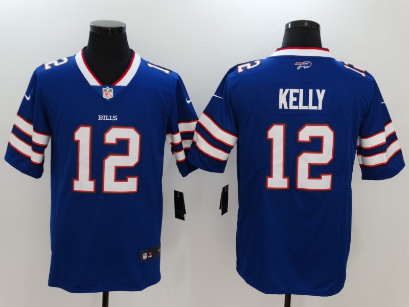 Men's  Buffalo Bills #12 Jim Kelly Royal Blue 2017 Vapor Untouchable Limited Stitched Jersey