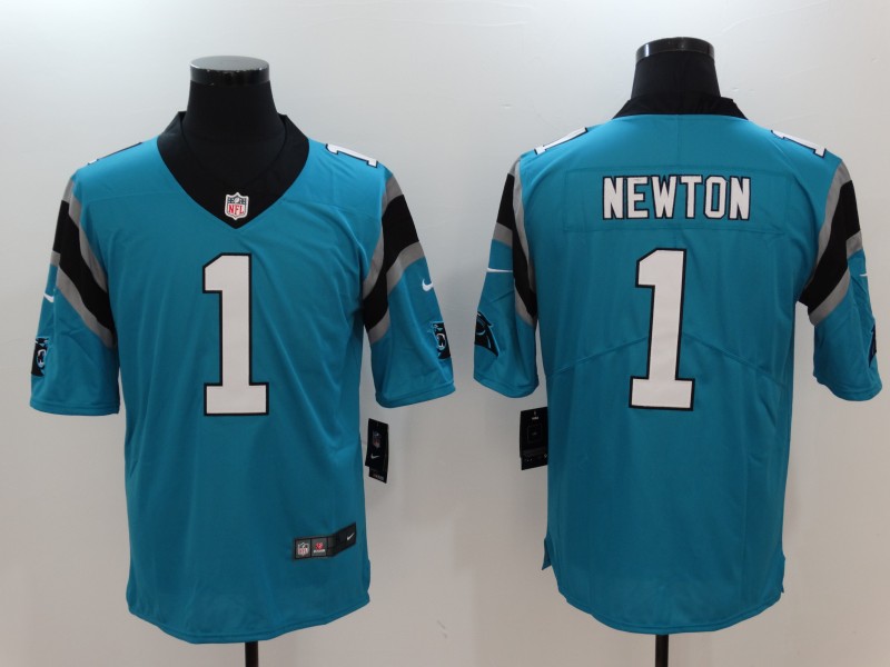 Men's  Carolina Panthers #1 Cam Newton Blue 2017 Vapor Untouchable Limited Stitched Jersey