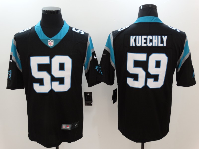 Men's  Carolina Panthers #59 Luke Kuechly Black 2017 Vapor Untouchable Limited Stitched Jersey
