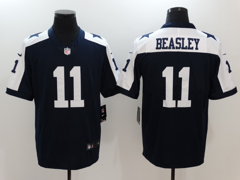 Men's  Dallas Cowboys #11 Cole Beasley 2017 Vapor Untouchable Limited Navy Blue Throwback Alternate NFL Jersey