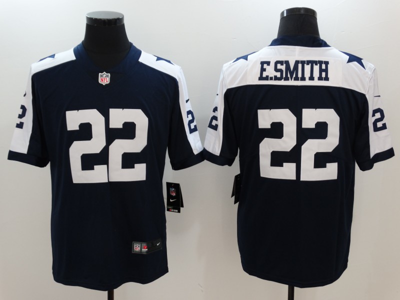 Men's  Dallas Cowboys #22 Emmitt Smith 2017 Vapor Untouchable Limited Navy Blue Throwback Alternate NFL Jersey