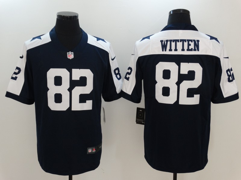 Men's  Dallas Cowboys #82 Jason Witten 2017 Vapor Untouchable Limited Navy Blue Throwback Alternate NFL Jersey