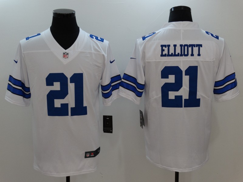 Men's  Dallas cowboys #21 Ezekiel Elliott White 2017 Vapor Untouchable Limited Jersey