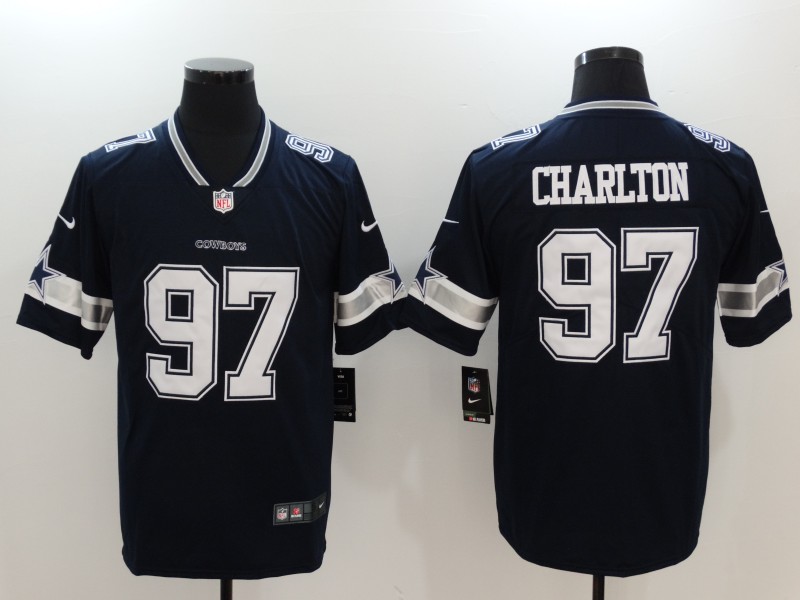 Men's  Dallas cowboys #97 Taco Charlton Blue 2017 Vapor Untouchable Limited Jersey