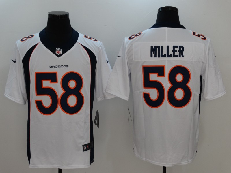 Men's  Denver Broncos #58 Von Miller White 2017 Vapor Untouchable Limited Stitched Jersey