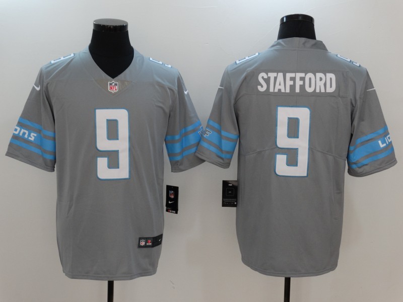 Men's  Detroit Lions #9 Matthew Stafford Light Gray 2017 Vapor Untouchable Limited Stitched Jersey