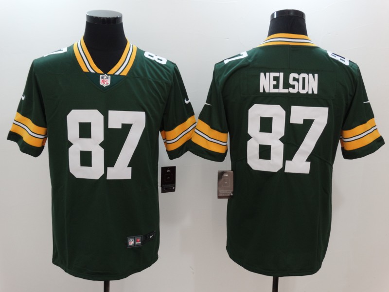 Men's  Green Bay Packers #87 Jordy Nelson Green 2017 Vapor Untouchable Limited Stitched Jersey