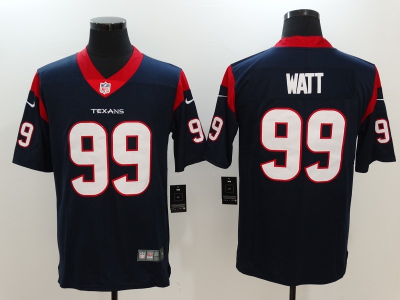 Men's  Houston Texans 99 J.J Watt Blue 2017 Vapor Untouchable Limited Stitched Jersey