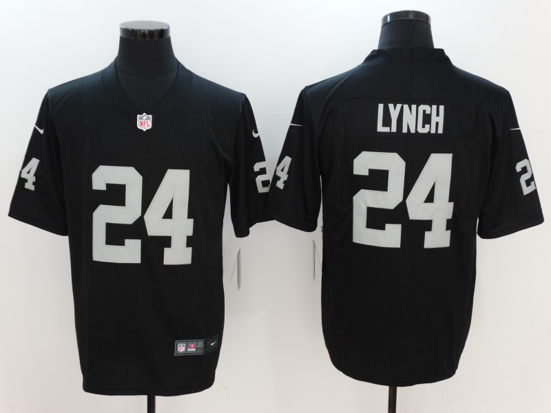 Men's  Oakland Raiders #24 Marshawn Lynch Black 2017 Vapor Untouchable Limited Stitched Jersey