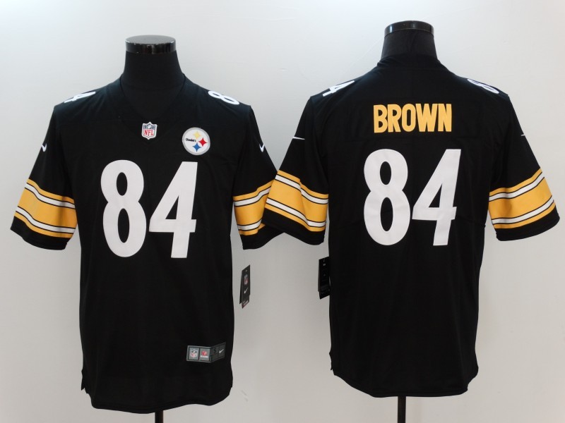 Men's  Pittsburgh Steelers #84 Antonio Brown Black 2017 Vapor Untouchable Limited Stitched Jersey