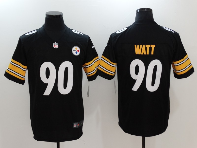 Men's  Pittsburgh Steelers #90 T. J. Watt Black 2017 Vapor Untouchable Limited Stitched Jersey