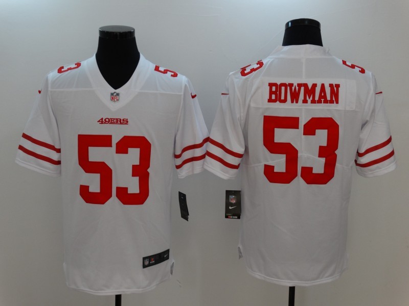 Men's  San Francisco 49ers #53 NaVorro Bowman White 2017 Vapor Untouchable Limited Stitched Jersey