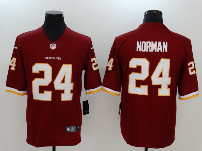 Men's  Washington Redskins #24 Josh Norman Red 2017 Vapor Untouchable Limited Jersey