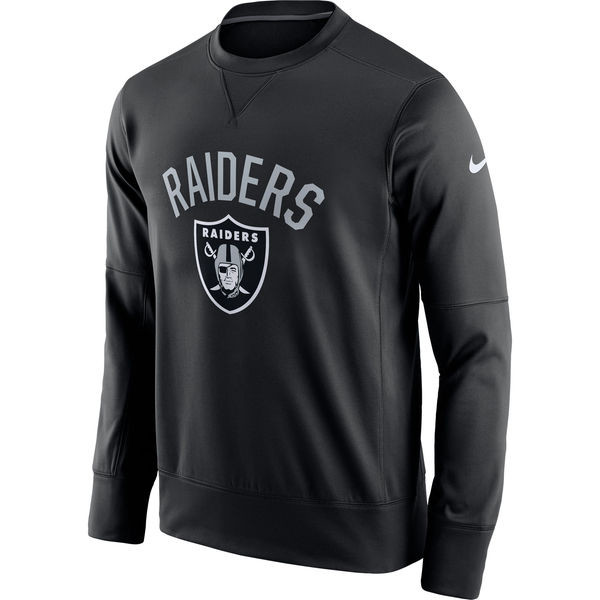 Men's Oakland Raiders  Black Sideline Circuit Performance Sweatshirt