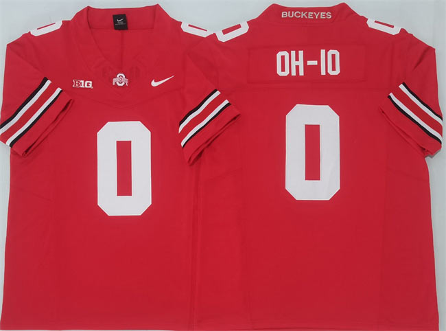 Men's Ohio State Buckeyes 0 OH IO Red F.U.S.E. Limited Stitched Jersey