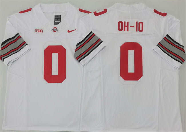 Men's Ohio State Buckeyes 0 OH IO White 2025 F.U.S.E. Limited Stitched Jersey