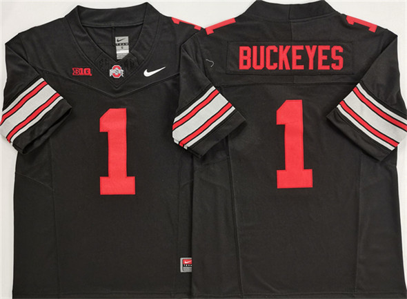 Men's Ohio State Buckeyes 1 Buckeyes Black 2025 F.U.S.E. Limited Stitched Jersey