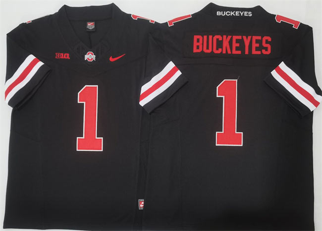 Men's Ohio State Buckeyes 1 Buckeyes Black 2025 F.U.S.E