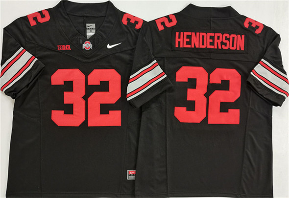 Men's Ohio State Buckeyes 32 TreVeyon Henderson Black 2025 F.U.S.E. Limited Stitched Jersey