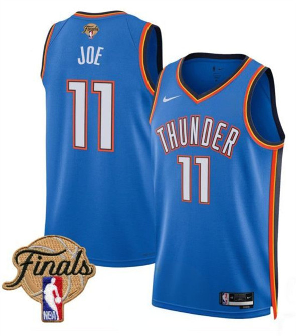 Men's Oklahoma City Thunder 11 Isaiah Joe Blue 2025 Icon Edition Stitched Basketball Jersey