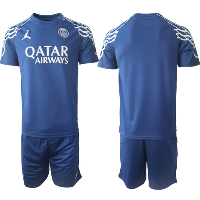 Men's Paris Saint Germain Custom 2025 Navy Home Soccer Jersey Suit