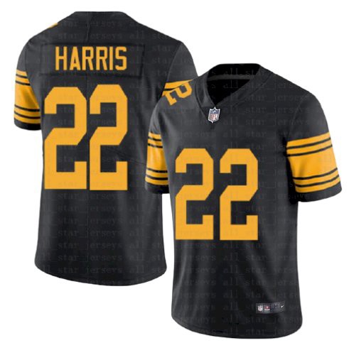 Men's Pittsburgh Steelers 22 Najee Harris Black Color Rush Limited Jersey