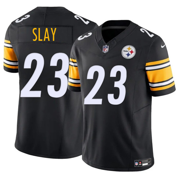 Men's Pittsburgh Steelers 23 Darius Slay Black 2025 F.U.S.E. Vapor Limited Football Stitched Jersey