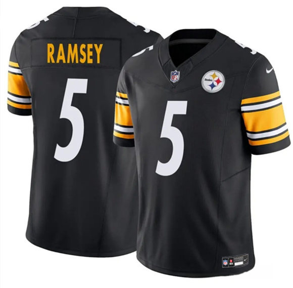 Men's Pittsburgh Steelers 5 Jalen Ramsey Black 2025 F.U.S.E. Vapor Untouchable Limited Football Stitched Jersey