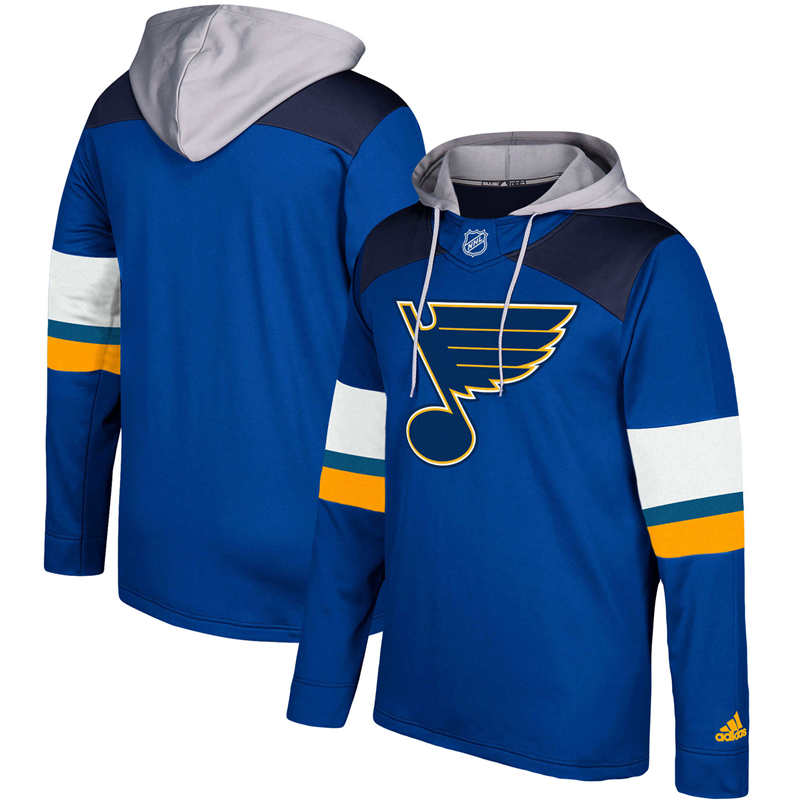 Men's St. Louis Blues  Blue Silver Jersey Pullover Hoodie