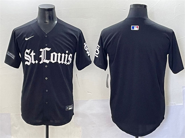 Men's St. Louis Cardinals Blank Black 'Gothic Legacy Edition' Vapor Premier Limited Stitched Baseball Jersey
